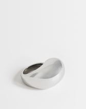 Topshop Roy waterproof stainless steel asymmetric ring in silver