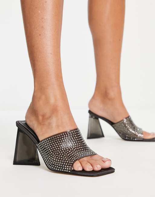 Topshop rex black knot hot sale mules