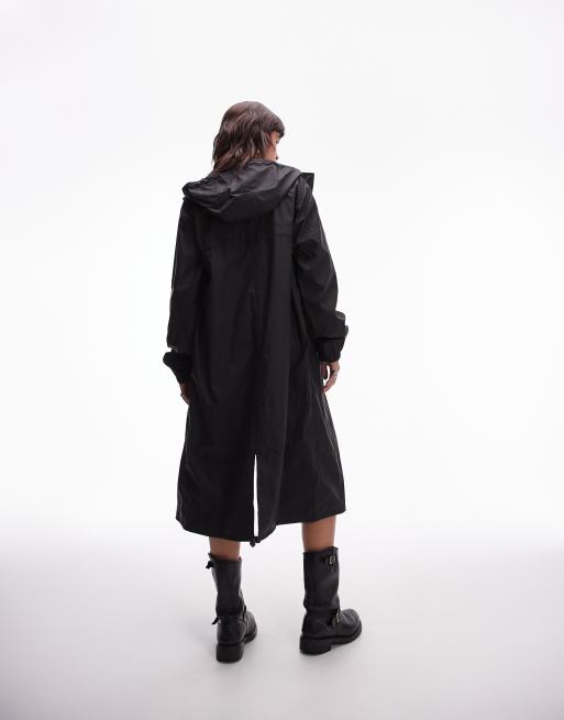 Black mac raincoat online