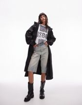 ASOS Swing Coat with Full Skirt and Zip Front