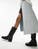 Topshop Tall faux leather jogger in black