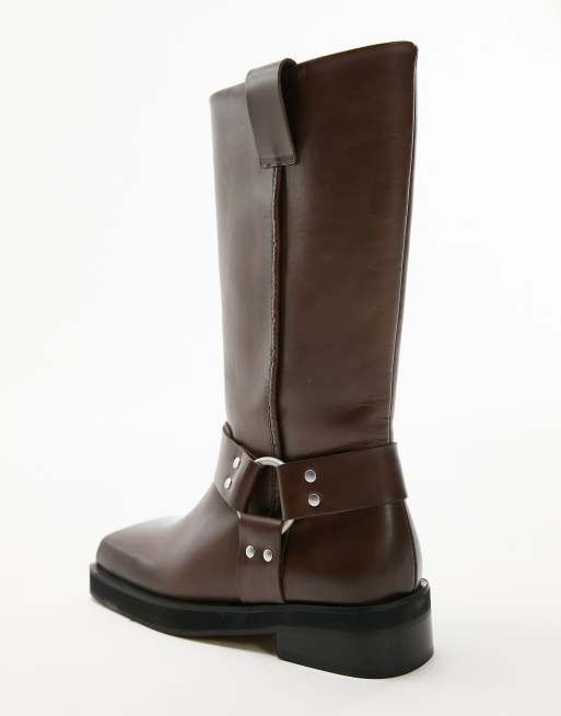 Elise leather shop boots topshop