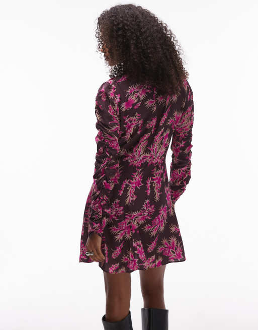 Topshop ruched mini dress top