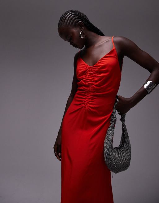 Ruched dress topshop hot sale
