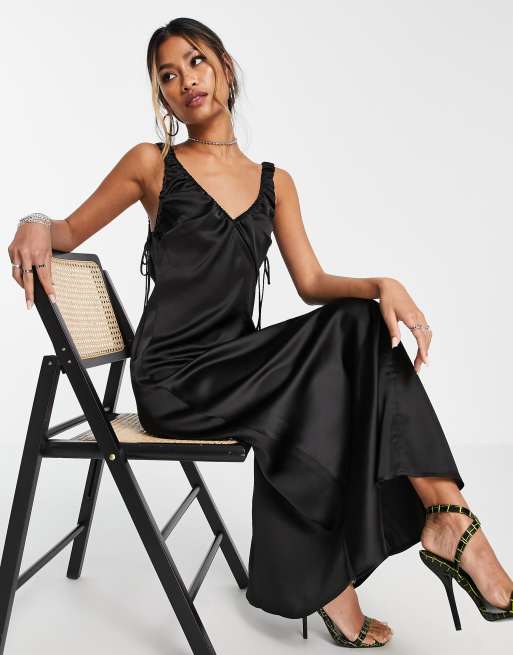 Topshop satin deals ruched dress