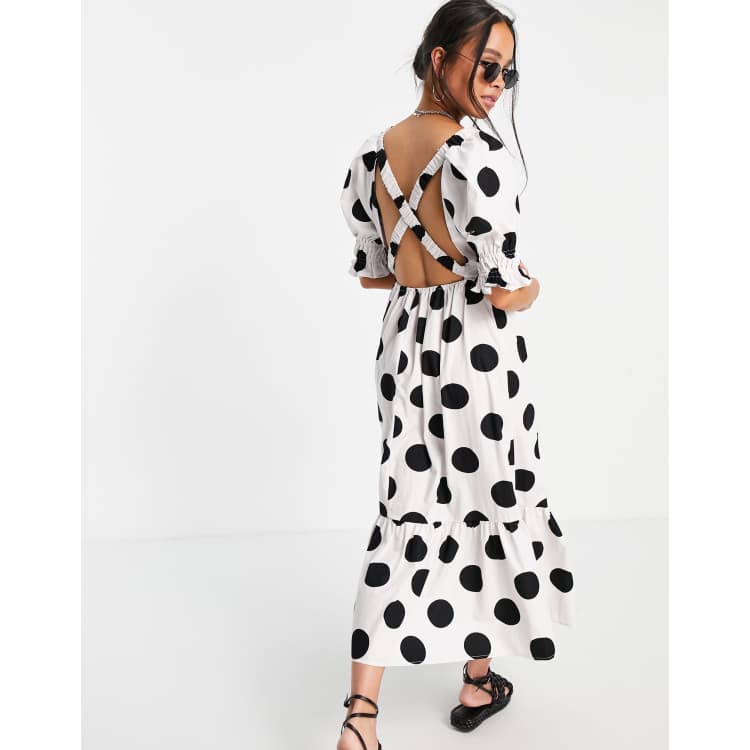 Topshop spot trim smock dress on sale