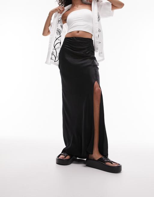 Asos black maxi clearance skirt