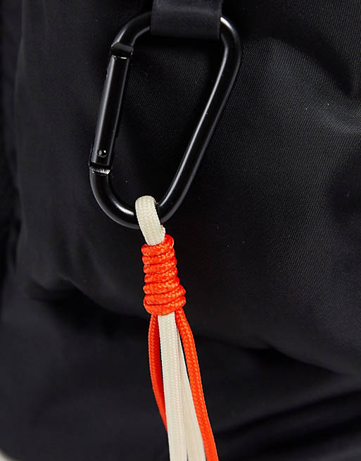 rucksack mit auffallendem bungee-detail in Schwarz Damen Taschen Rucksäcke TOPSHOP Synthetik 