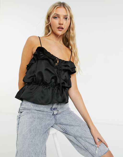 Topshop ruffle sales top