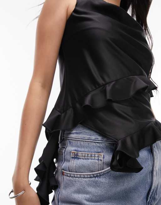 Topshop store ruffle top