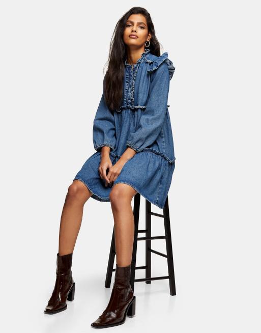 white christmas dresses Uptown denim dress main image 0