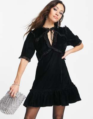 Topshop ruffle hot sale mini dress