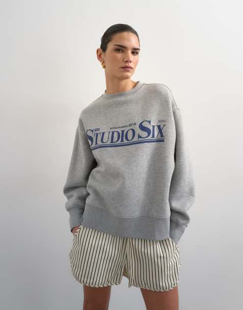 Topshop - Ruimvallend sweatshirt met Studio Six-print - view 1