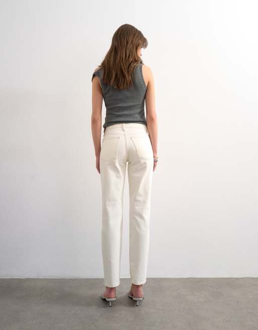 Topshop – Runway – Benvita, raka jeans med medelhög midja, 3 av 7