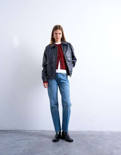 Topshop - Runway - Blå jeans med mellemhøj talje og lige ben, 4 af 7