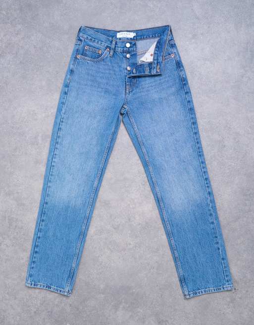 Topshop - Runway - Blå jeans med mellemhøj talje og lige ben, 6 af 7