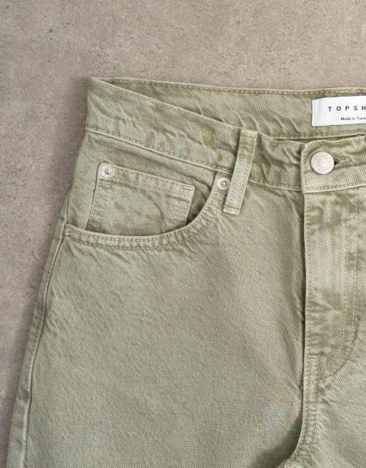 Topshop - Runway - Jeans dritti kaki slavato a vita media, 6 di 7