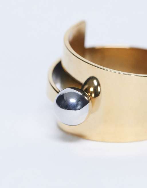 Topshop - Ryan - Bague enveloppante en acier inoxydable résistant à l'eau - Doré, 2 de 3