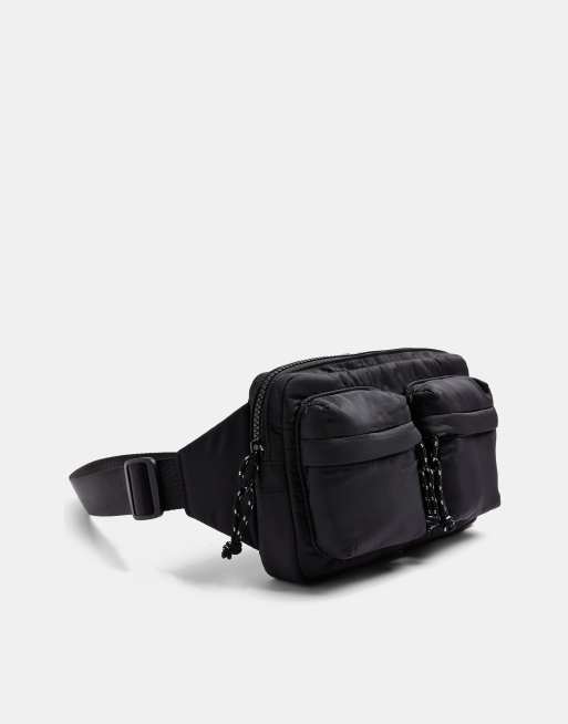 Topshop Sac banane carr Noir