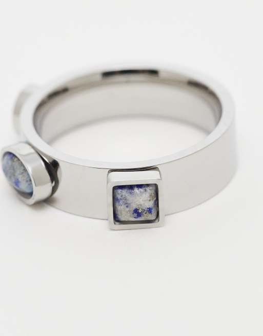 Topshop - Sadie - Ring van roestvrij staal met turkoois halfedelsteen, 3 van 3