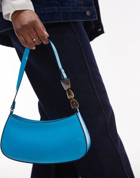 Topshop - Sadie - Sac porté épaule avec bandoulière ornée de perles - Turquoise - view 1
