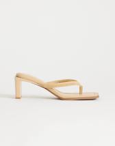 Topshop Sadie toe thong heel in camel