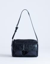 Topshop Safia front pocket shoulder bag in black