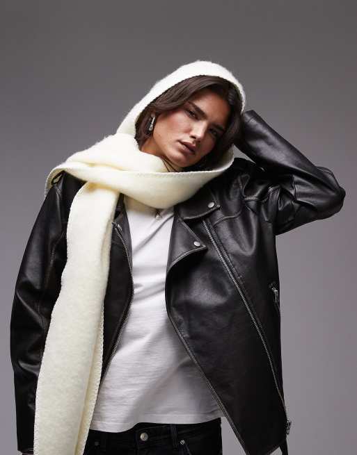 Topshop - Saint - Dekensjaal met capuchon in crème