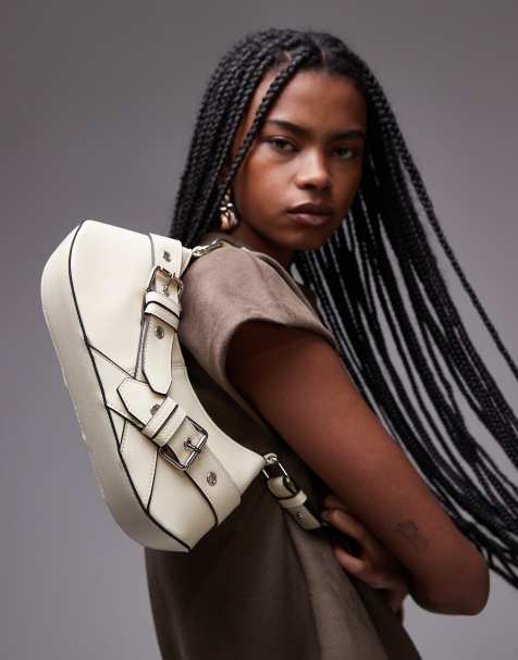 Topshop - Saira - Sac porté épaule avec boucles - Citron - view 1