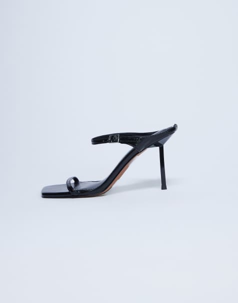 Topshop - Sally - 2-delige sandalen met metalen hak in goud - view 1