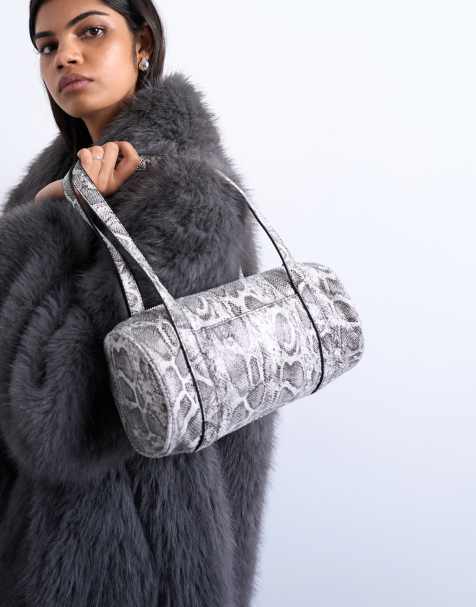 Topshop Salma bowler bag in snake - view 1