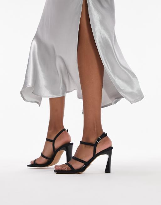 Topshop Salone two park block heel sandal in black | ASOS