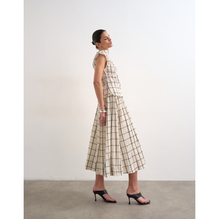 Jupe à Carreaux Topshop En Laine - Taille 8 - Courte Style A-Line - Occasion Très Bon état