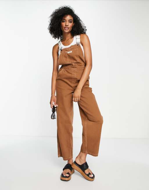 Topshop - Salopette di jeans color mattone
