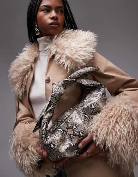 Topshop - Sameena - Sac porté-épaule avec nœud - Imprimé serpent - view 1