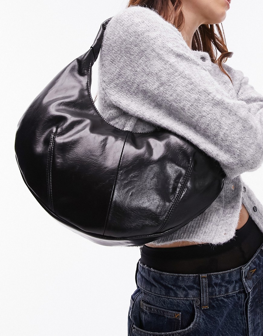Samira scoop shoulder bag in black
