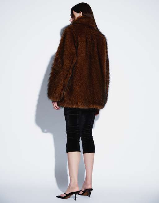 Topshop sammetscapribyxor i svart, 3 av 5