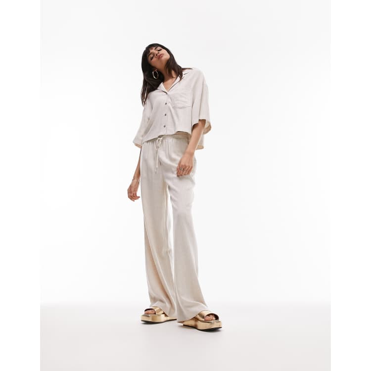 Country road white linen on sale pants