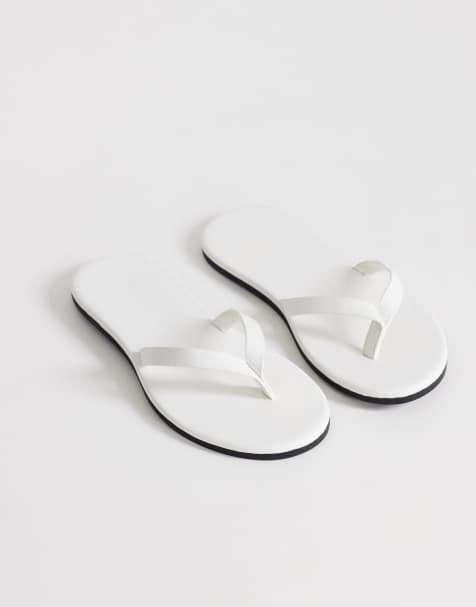 Topshop - Sandalias de dedo blancas de cuero auténtico Sky - view 1