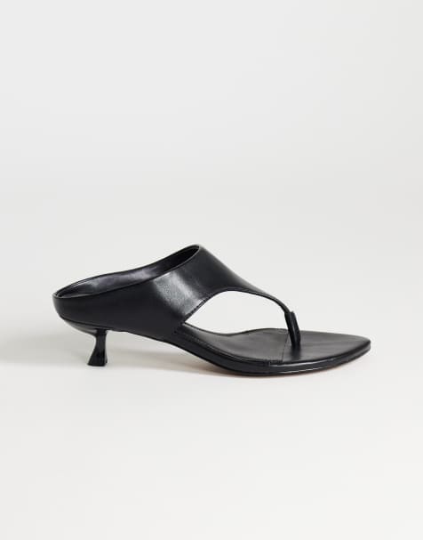 Topshop - Sandalias Nancy de dedo con tacón medio en negro - view 1