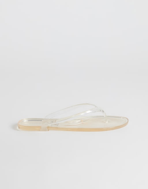 Topshop - sandalias tipo tanga con puntera de goma transparente, 1 de 4