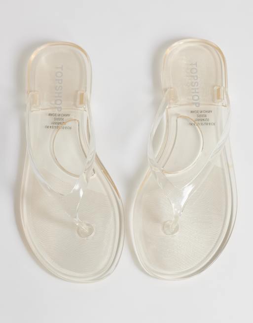Topshop - sandalias tipo tanga con puntera de goma transparente, 2 de 4