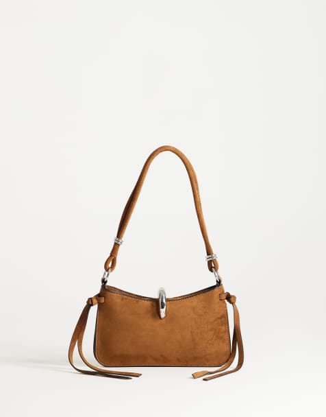 Topshop - Sansa - Borsa da spalla piccola color cuoio con dettagli in metallo - view 1