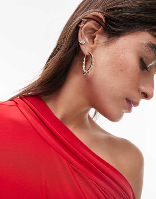 Red hot sale earrings topshop