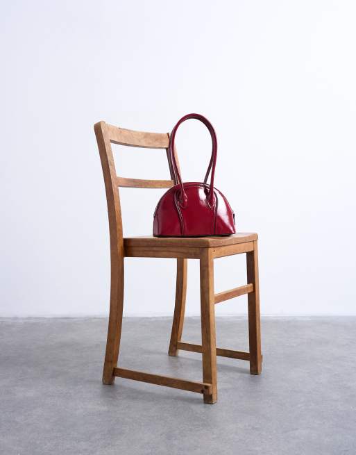 Topshop - Saoirse - Sac porté épaule verni - Bordeaux, 4 de 4