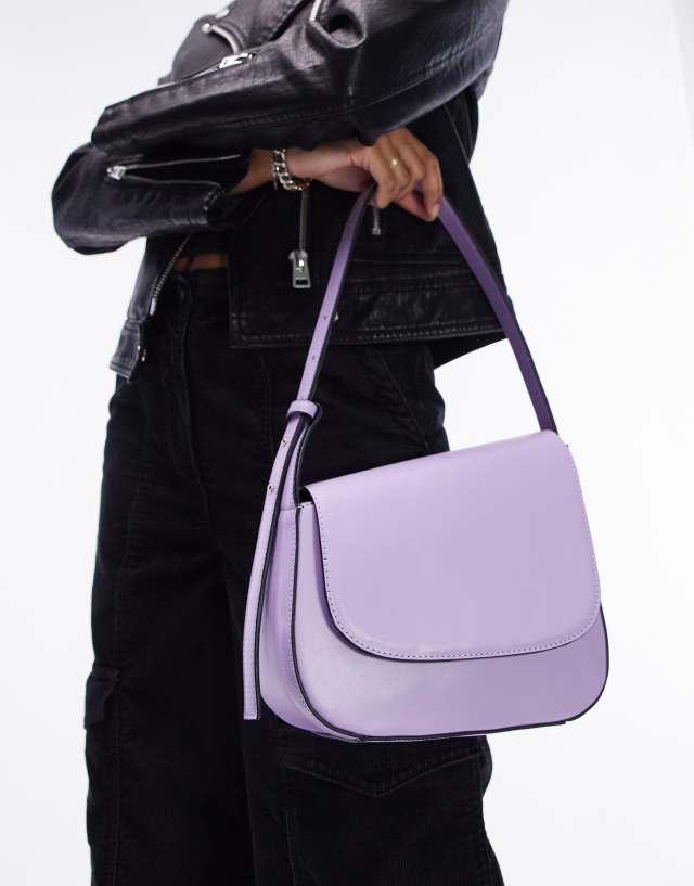 Topshop sara shoulder bag in lilac