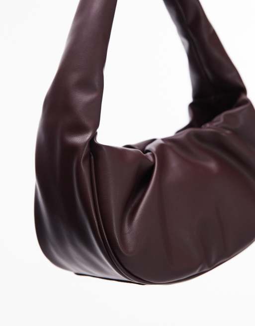 Topshop - Sasha - Sac porté épaule froncé - Bordeaux, 2 de 4