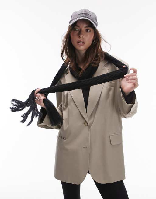 Topshop - Sasha - Sciarpa nera in maglia sottile