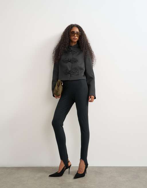 Topshop satijnen drummer boy jack in zwart, 2 van 4
