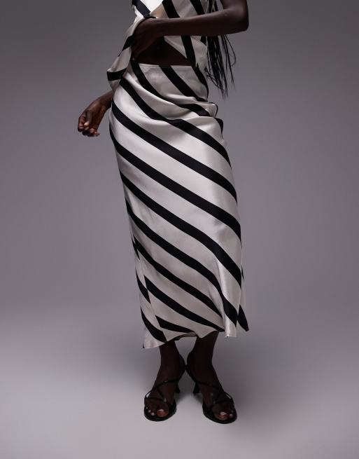 chinese dress ladies AKEP long dress with diagonal stripe scarf neckline – Akep.it main image 0